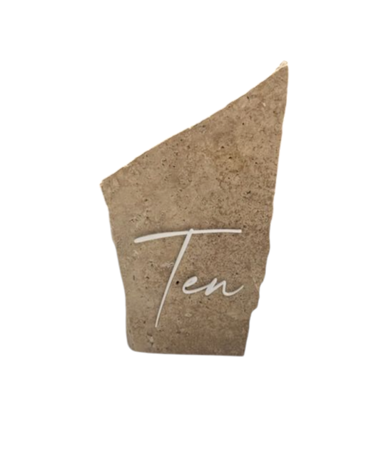 Stone & White Table Numbers