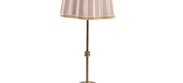 Pink & White Striped Lamps